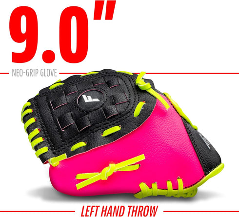 Franklin Sports Teeball Glove, Left and Right Handed Youth Fielding Glove, 9.0 Inch