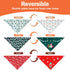 Agroon 3PCS, 6 Christmas Dog Bandanas XLarge Pattern Holiday Scarf for Boy and Girl, Triangle Reversible Bibs Breed