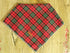 Elegant Little Tail Christmas Bandana 1PCS Plaid Pet Bandana Washable Reversible Cotton for Small to Large Dogs