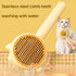 Pet Grooming Brush for Cats and Dogs, Cat Accessories Kit with Release Button & Professional Cat Nail Clipper (Yellow