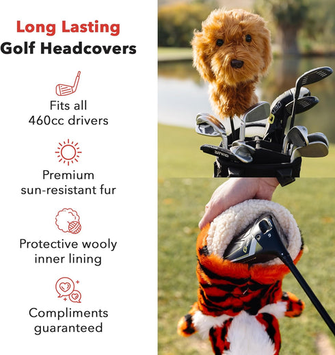 Goat Driver Headcover by Daphne's Headcovers | Premium Funny Golf Club Covers for Men and Women