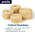 Pelzin Cat Natural Sisal Rope for Scratching Post Tree Replacement, 100ft, 1/4in, Natural