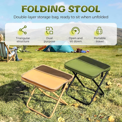 Generic Backpack Backpack Large-12.2 11.4 9.84 Foldable StoolPortable Foldable StoolOutdoor Chair with Pocket, Travel