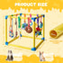 WooPetty 10 19.6" 10 Puppy Play Gym with Hanging Toys, Dog Jungle Gym PVC Frame with Interactive Enrichment Toys