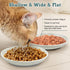 BNOSDM 4 Pcs Cat Food Bowls, Shallow Ceramic Dishes with Non-Slip Silicone Bottom for Indoor Kittens