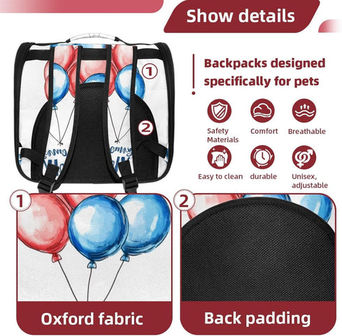 (2) Backpack Welcome Baby Pet Cat Carrier for Kitty Small Dog, Ventilated Pet Carrier Bag for Car, Walking, Hiking