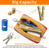1 Dog Poop Bag Holder Zippered Pouch, Portable Dog Poop Bag Dispenser with Metal Clip, Fashion Color Matching Canvas