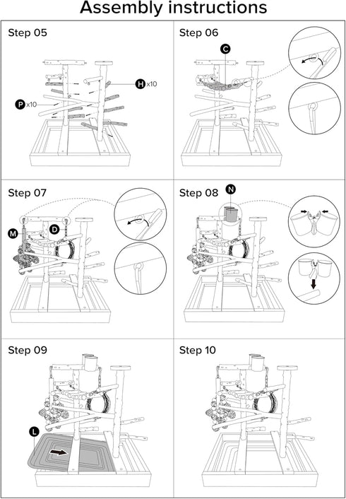 vibriskape Bird Playground, Natural Wood Bird Play Stand with Stand Perch, Swing, Toy, Two Food Cups, and Removable