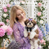 4.4-6.6 lbs Elegant Lace Cat Collar, Adjustable Pet Bow Tie Bib for Small Dogs and Cats, Cute Princess Pearl Scarf