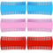 Double-Sided Pet Grooming Comb Set, 6-Pack Flea and Lice Combs with Rounded Teeth, Professional Dematting Tool