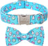 Dog Collar Easter Gift with Bow Tie, Adjustable Rabbit Egg Collar for Small Medium Large Boy & Girl Dogs, XL, Neck