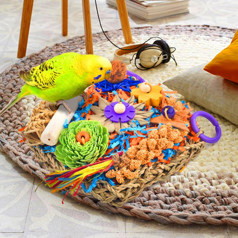 KATUMO Bird Toys, Parakeet Cockatiel Foraging Toys, Shredder Toys for Parakeet Cockatiel Conure Lovebird