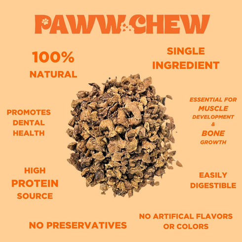 Beef Lung Dog Treats, All Natural Single Ingredient, 2.5 Pound, Made in The USA, Dehydrated High Protein