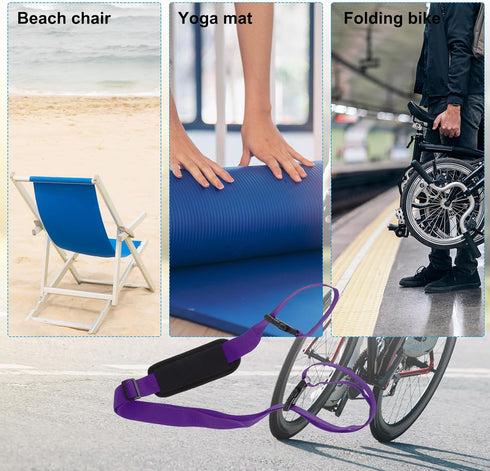 5 Pack Backpack, PATIKIL Carrying Beach Chair Straps, Adjustable Beach Chair Straps Shoulder Carrying Straps