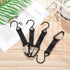 Sumind 4 Pcs Fence Hooks for Baseball Bag | Nylon Safety Buckles Metal Hooks for Outdoor Sport Equipment (Black)