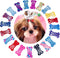 PET SHOW Cute 1" Small Bone Snap Hair Clips - Pack of 20 for Dog Cat Puppy Grooming
