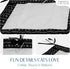 American Cat Club 18 13 Reversible Crinkle Cat Mat with Mouse Toy Black Mudcloth Pattern, Interactive Crinkle Play Mat