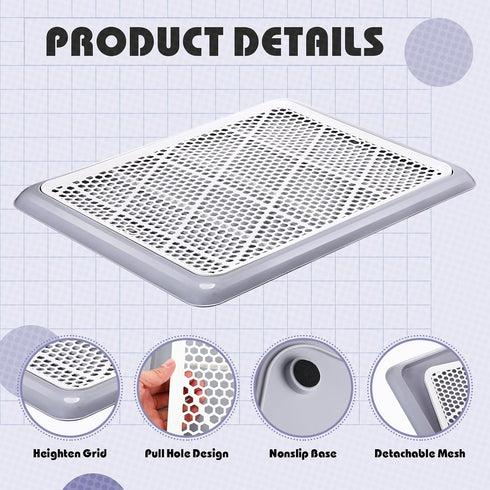 Bathroom(19.69 14.17 Inch) Mifoci Dog Training Pad Holder with Mesh Tray Non-Slip Leak Proof Puppy Potty Tray for Small