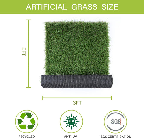 Dogs Grass for Potty Training, Artificial Grass Puppy Fake Pads 3×5ft Large Supplies for Pets Litter Rugs