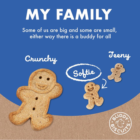 Buddy Biscuit Softies Dog Treats, 6 oz Pouch, Soft & Chewy, Natural Bacon and Cheese Flavor