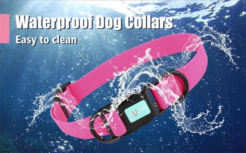 Waterproof Dog Collars, Rubber Anti-Odor, Durable Adjustable Collars for Small, Medium, Large Dogs, Easy Clean with