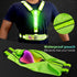 LED Reflective Light Up Safety Running Vest - High Visible Adjustable Gear for Biking, Walking at Night