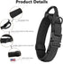 DAGANXI Tactical Dog Collar, Adjustable Military Nylon Collar with Control Handle for Medium and Large Dogs, Black, L