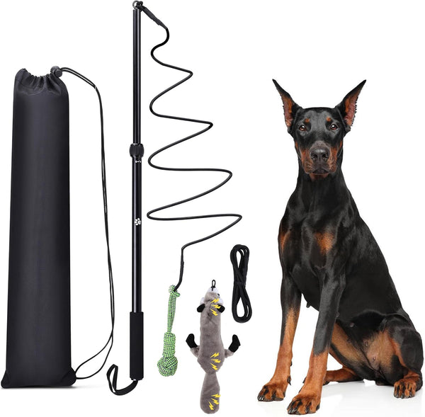Flirt Pole Dogs, Extra Strong Dog Flirt Pole for Large Medium Small Dogs to Keep Them Entertained and Physically