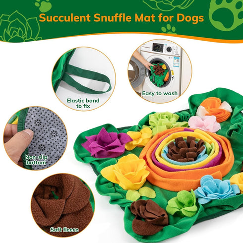 PUHOHUN Snuffle Mat for Dogs -Interactive Dog Toys to Keep Them Busy | Puppy Puzzle Slow Feeder Treat| Dog Lick Mat