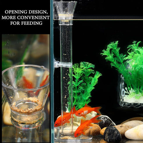 12 Pieces Shrimp Feeding Tube and Dish Set - 4 Acrylic Shrimp Feeding Tubes & Clear Bowls for Fish Tank Supplies