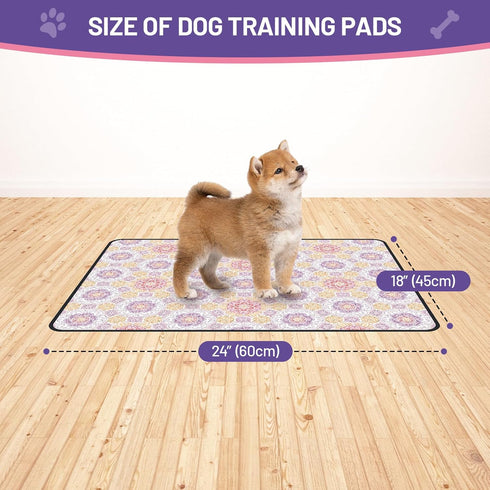 24x18 (Pack 2) Washable Dog Pee Pads - Absorbent Reusable Puppy Training Pads, Waterproof Leak - Proof & Non - Slip