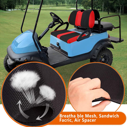 Golf Cart Front Seat Cover for Club Car Precedent 2004-Up, Durable Polyester Fabric, Breathable & Washable