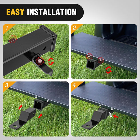 Nilight Universal Golf Cart Trailer Hitch, 2" Receiver Rear Seat Kit Compatible for Club Car EZGO Yamaha