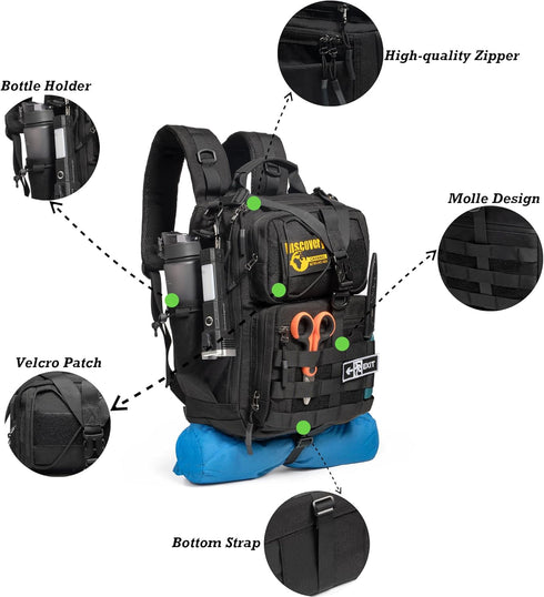 Backpack Daypack Pack NICGID Tactical Military Molle Army Assault Bug Out Bag Travel Fishing Hiking Trekking Rucksack