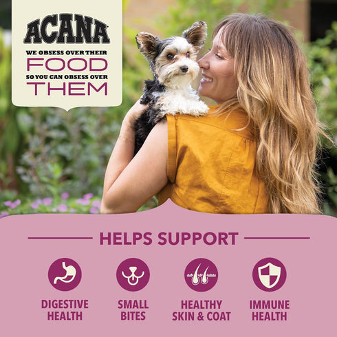 ACANA Wholesome Grains Dry Dog Food, Small Breed Recipe, Chicken and Turkey, 4lb