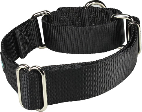 Martingale Dog Collar, Adjustable Nylon with Safety Training, Comfortable Metal Buckle for Small Medium Large Dogs