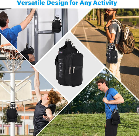5 icolor Magnetic Gym Bag Water Bottle Carrier Holder with Phone Pockets & Shoulder Strap,Gym Magnetic Bag Built
