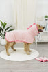 Pink Dino Microfiber Bath Robe for Dogs and Cats - Medium Size