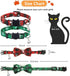 Pohshido 2 Pack Christmas Cat Collar with Movable Bowtie, Breakaway Buckle Safety Kitty Kitten Collar, Adjustable Pet
