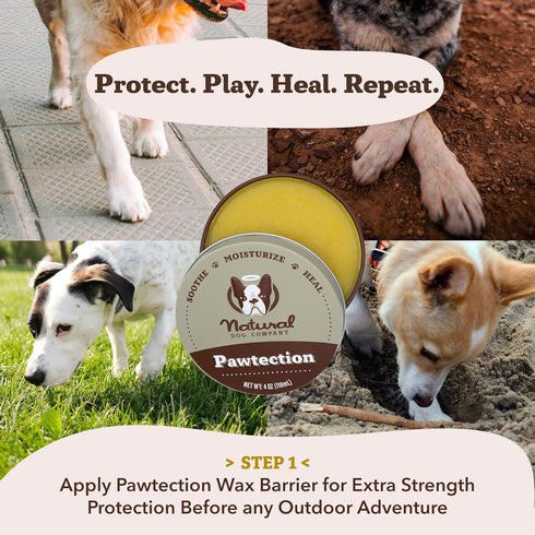 Natural Dog Company Paw Soother Balm for Dogs, 0.15 oz Stick, Organic Relief for Dry, Cracked Paws