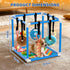 8 (Blue,19.6 19.6 19.6 inch) Puppy Play Gym with Snuffle Mat & Hanging Toys Indoor Play Gym Interactive Dog Toys