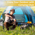 225lbs Backpacking, Folding Camping Chair with Cup Holder & Storage Bag, Capacity, Large Anti-Sink Feet, Breathable PE