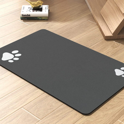 Absorbent Pet Feeding Mat for Food and Water Bowl - Quick Dry Dog Water Dispenser Mat, No Stains, Dog Accessories