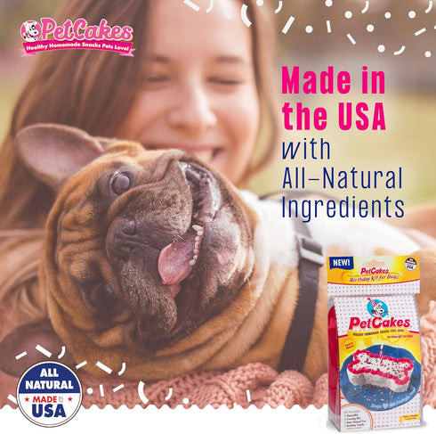 Dog Birthday Cake Kit, All Natural Treats, Turkey Flavor, for Puppy to Large Dogs, 5.5 Oz