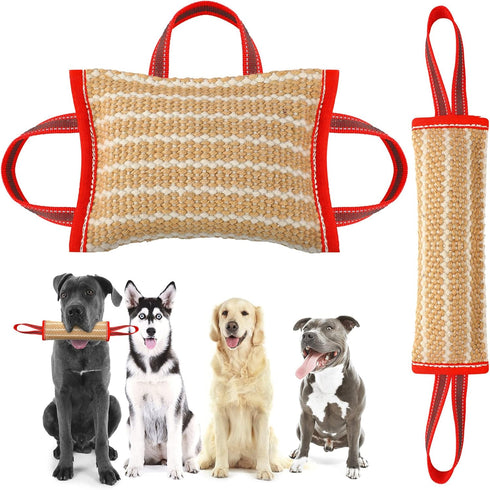 Libima 2 Pcs Dog Pillow Tug Toy Dog Pillow with Strong Handles Tug