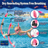 U PHITNIS Kids Snorkel Set - Dry Top Snorkeling Gear for Age 4-14, Childs Diving Mask with Big Eyes