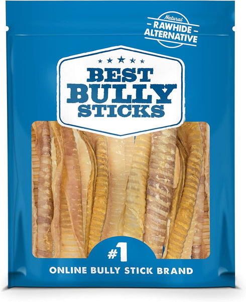 Best Bully Sticks Premium 12 Inch Beef Trachea Dog Chews (12 Pack) - All-Natural, Grain-Free, 100% Beef