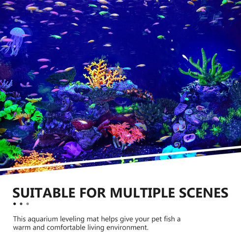TEHAUX Aquarium Accessories - Leveling Mat, Non-Slip Shockproof Pad for Under Aquarium, 40.7X30.5X0.6cm