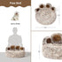 Jiupety Pet Round Paw Shape Bed, Calming Donut Dog Bed for Medium and Small Dogs, Machine Washable, Gray