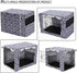 Pethiy Durable Polyester Dog Crate Cover - Universal Fit for Most 24 Inch Wire Dog Crates - Cover Only - Sky Gray